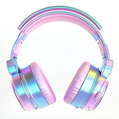 Isolated headphones on a transparent background