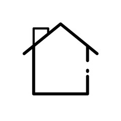 home, house, home page - vector icon