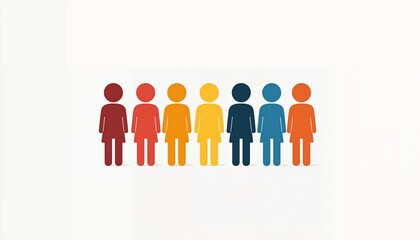 Obraz premium A colorful graphic of diverse figures representing unity and collaboration.