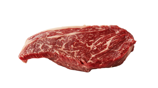 Raw beef sirloin steak