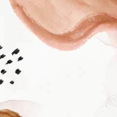 Brown abstract Memphis watercolor background