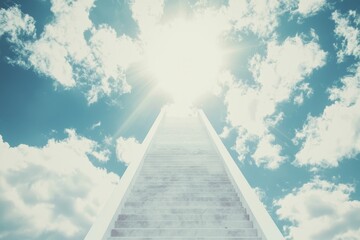Fototapeta na wymiar Enlightenment and spirituality are linked to the ladder of enlightenment.