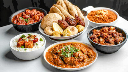 A Taste of Kuwait A Lavish Display of Traditional Kuwaiti and Arabic Cuisine Showcasing a Rich Variety of Dishes in an Opulent Dining Setting Celebrating Culinary Heritage and Flavors.