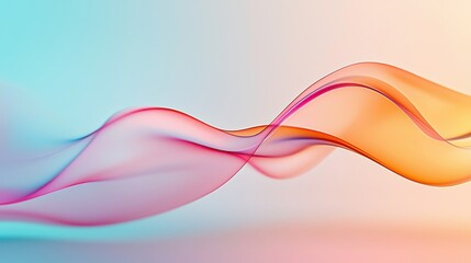 Fototapeta premium Abstract, colorful waves resembling transparent glass, flowing with a dynamic and fluid motion