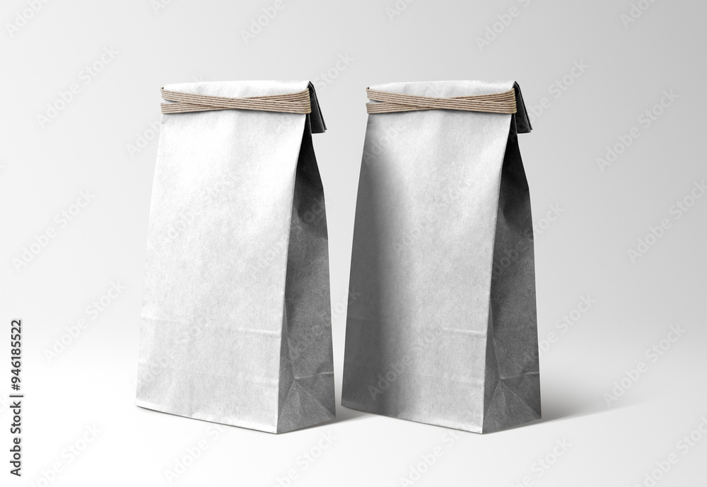 Poster Paper bag mockups png product packaging