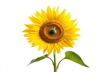 Naklejka premium A honeybee visiting a sunflower.