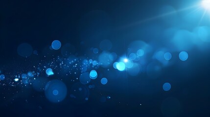 Mesmerizing Light Flare in Vibrant Dark Blue Cosmic Background