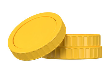 Gold coin png, 3D money sticker, financial business graphic on transparent background