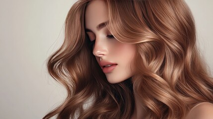 Naklejka premium A close-up of a woman with a bold undercut hairstyle, showcasing an edgy and daring look