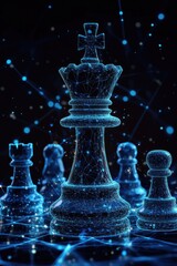 Chess Pieces on Chess Board