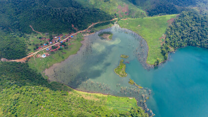 Nong Far Lake at Attapeu, Laos
Nong Fa Lake or Nongphatom Lake ('Blue Lake') is a volcanic crater lake in the mountains of Sanxay District, Attapeu Province, southeastern Laos, in the Dong Ampham Nati