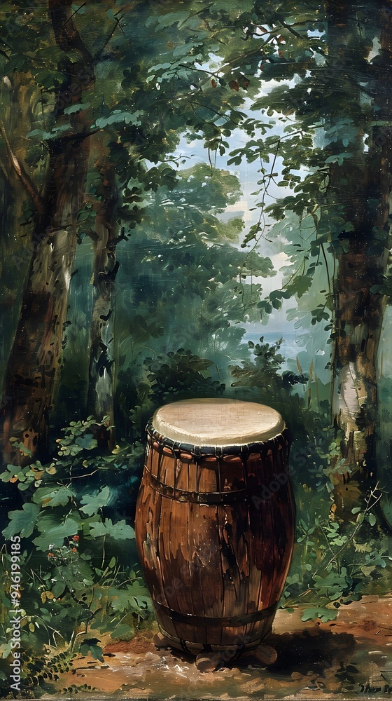 Canvas Prints Drum in the Forest.