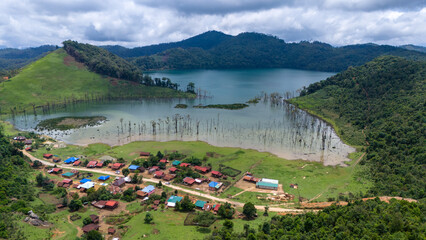 Nong Far Lake at Attapeu, Laos
Nong Fa Lake or Nongphatom Lake ('Blue Lake') is a volcanic crater lake in the mountains of Sanxay District, Attapeu Province, southeastern Laos, in the Dong Ampham Nati