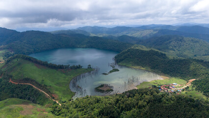 Nong Far Lake at Attapeu, Laos
Nong Fa Lake or Nongphatom Lake ('Blue Lake') is a volcanic crater lake in the mountains of Sanxay District, Attapeu Province, southeastern Laos, in the Dong Ampham Nati