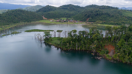 Nong Far Lake at Attapeu, Laos
Nong Fa Lake or Nongphatom Lake ('Blue Lake') is a volcanic crater lake in the mountains of Sanxay District, Attapeu Province, southeastern Laos, in the Dong Ampham Nati