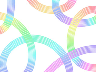 Abstract Pastel Rainbow Gradient Wave Line PNG
