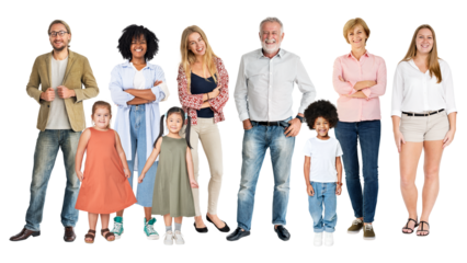 Extended family png sticker, transparent background