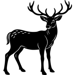 Obraz premium Animals silhouette vector image