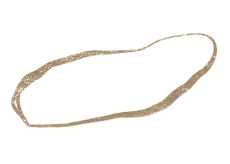 Blob shape png sticker, gold drawing illustration, transparent background