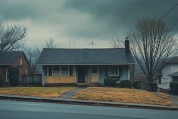 abandoned neighborhood house