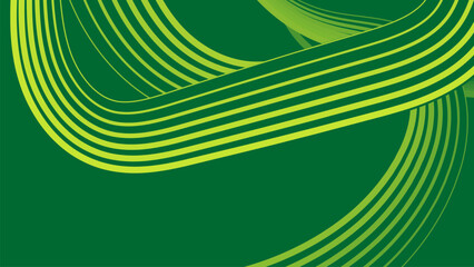 green wavy  stripes random organic  vector background 