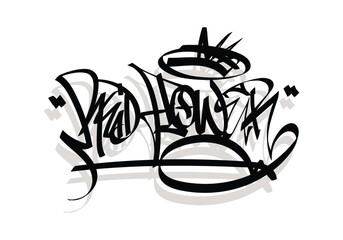 RED FLOWER graffiti tag style design