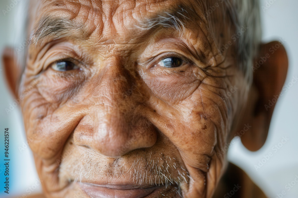 Leinwandbilder a collection of portraits features elderly men from different ethnic groups, each reflecting a deep 