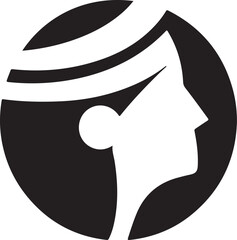 Unique logo silhouette vector art illustration