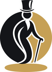 Unique logo silhouette vector art illustration