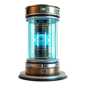 sci fi teleportation device futuristic isolated on transparent or white background