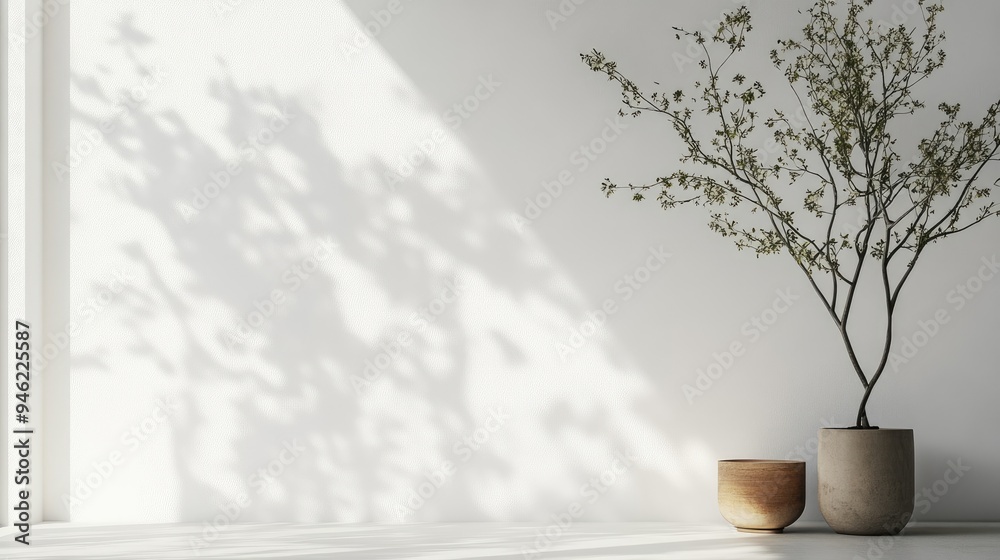 Poster a simple white backdrop with a subtle drop shadow, adding depth and dimension to the scene