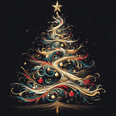 The photo illustration of Christmas cerebrate decoration background 