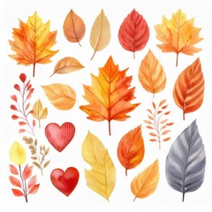 Collections of illustrations on the theme of autumn