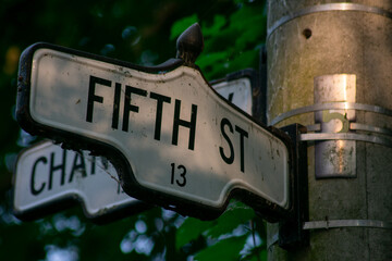 Fototapeta premium Altes Straßenschild