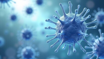 Obraz premium Viral Infection A CloseUp Look at the Enemy Within