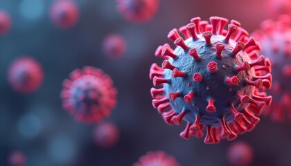  Viral threat  A closeup of a coronavirus particle