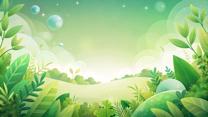 Obraz premium Eco-Friendly ESG Concept Illustration with Lush Greenery and Sustainable Environment Elements