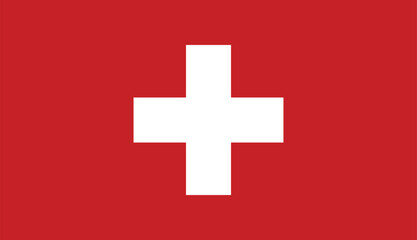 Obraz premium Flag of switzerland, flat vector