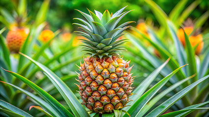 Obraz premium Ripe pineapple fruit. Ripe pineapple on white background