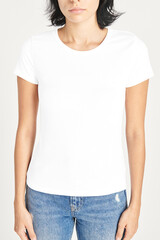 Obraz premium Png women's tee mockup with jeans