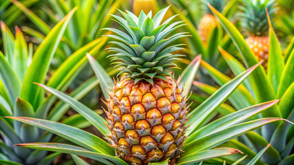 Obraz premium Ripe pineapple fruit. Ripe pineapple on white background