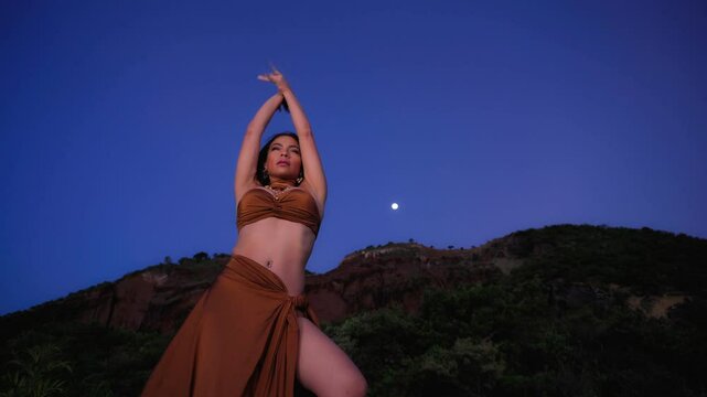 Arabian dance under the full moon.