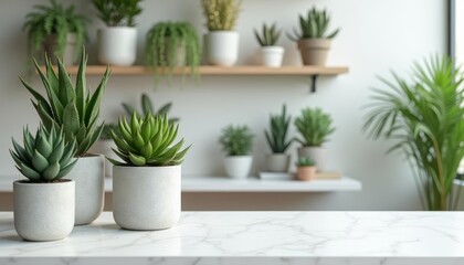 Fototapeta premium Bringing nature indoors with a touch of greenery