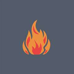 flame in flat vector design.