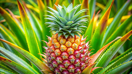 Obraz premium Ripe pineapple fruit. Ripe pineapple on white background