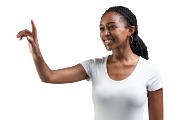 African American woman pointing png