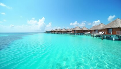Obraz premium Escape to paradise A serene waterfront getaway