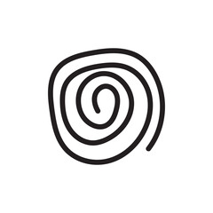 spiral doodle line for decoration