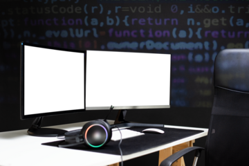 Computer screen png mockup digital device