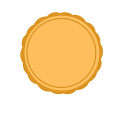 round badge or label illustration with blank template
